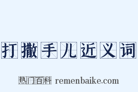 打撒手儿近义词是什么意思的图片